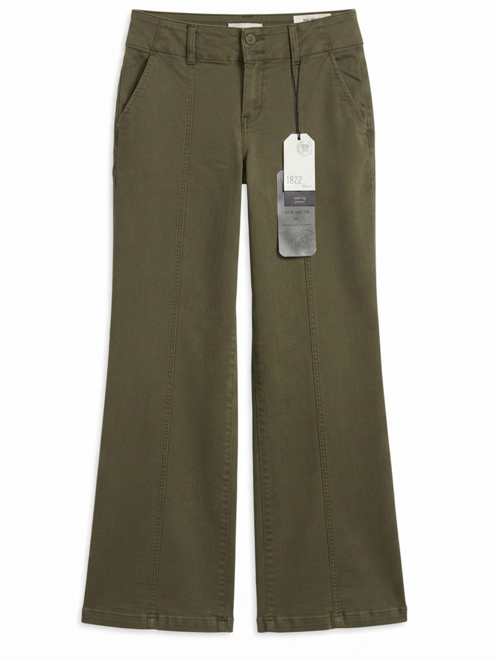 NWT 1822 Denim Olive Green Wide Leg Trouser Size 12